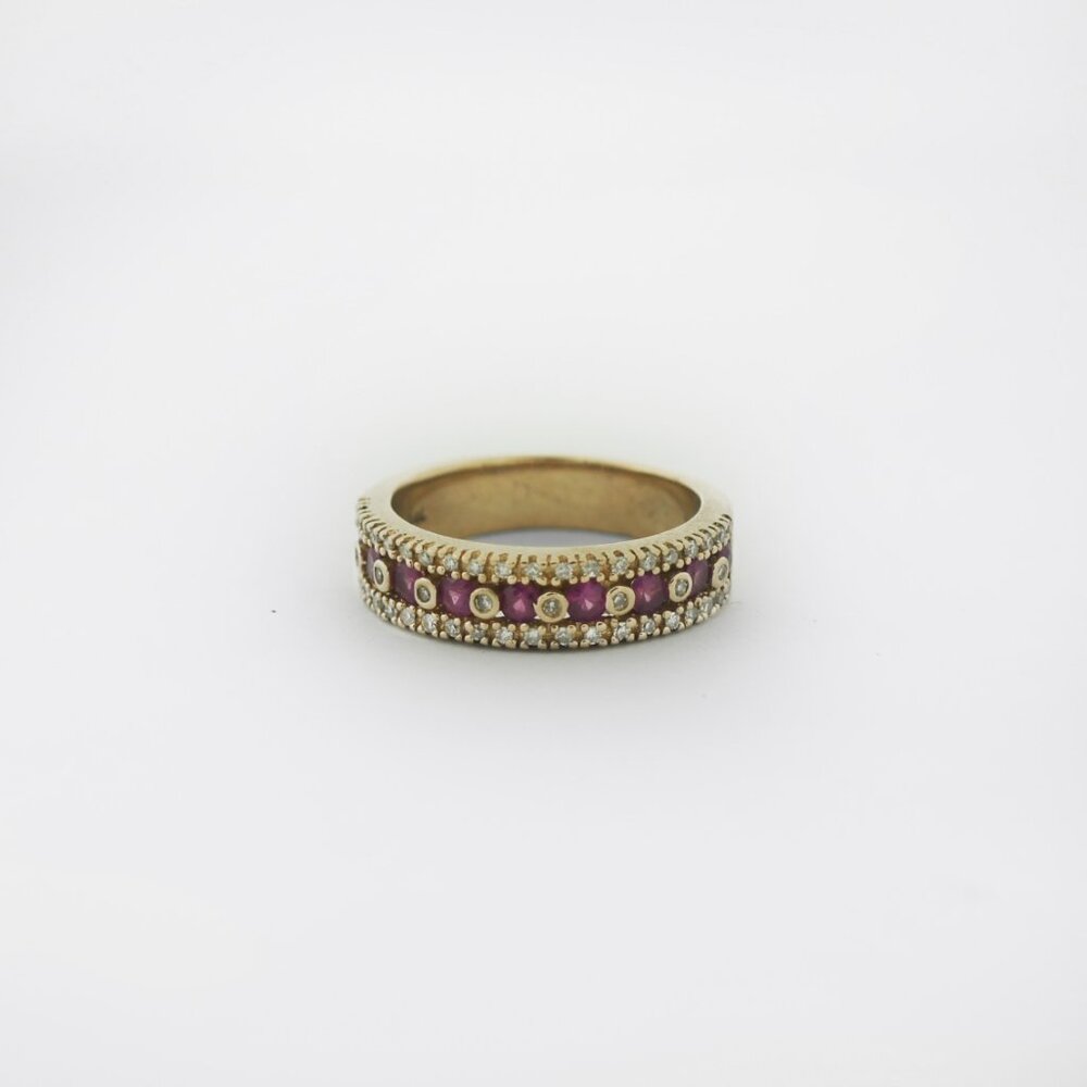 Effy 14k Gold Ruby Diamond Ring - image 6